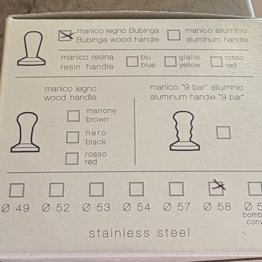 Motta Bubinga Coffee Tamper - Picture 3 of 4